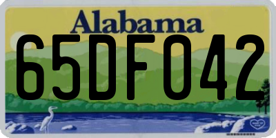 AL license plate 65DF042