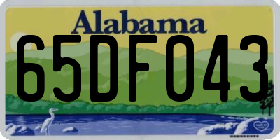 AL license plate 65DF043