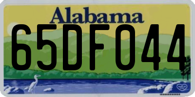 AL license plate 65DF044