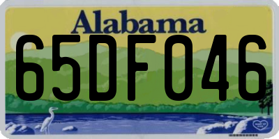 AL license plate 65DF046