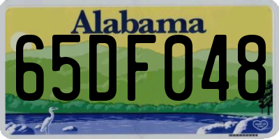 AL license plate 65DF048
