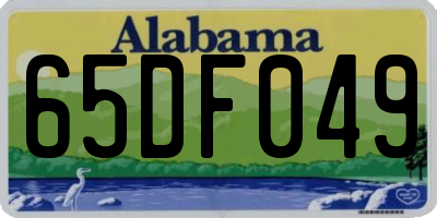 AL license plate 65DF049
