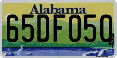 AL license plate 65DF050