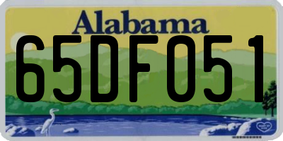 AL license plate 65DF051