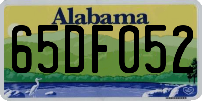 AL license plate 65DF052