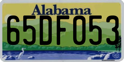AL license plate 65DF053