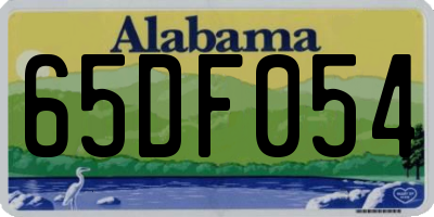 AL license plate 65DF054