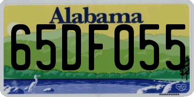 AL license plate 65DF055