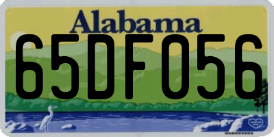 AL license plate 65DF056