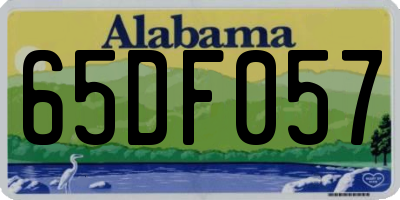 AL license plate 65DF057