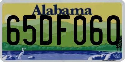 AL license plate 65DF060