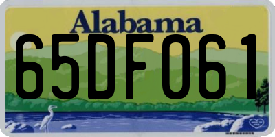 AL license plate 65DF061