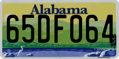 AL license plate 65DF064
