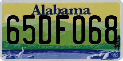 AL license plate 65DF068