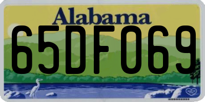 AL license plate 65DF069