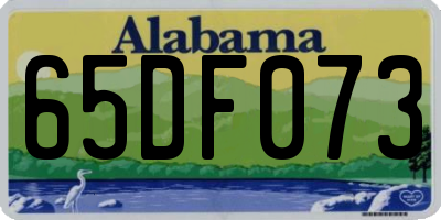 AL license plate 65DF073