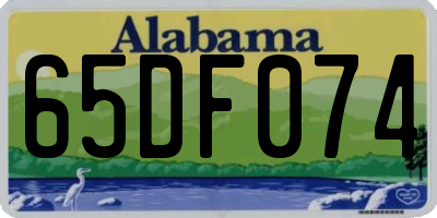 AL license plate 65DF074