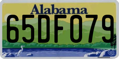 AL license plate 65DF079