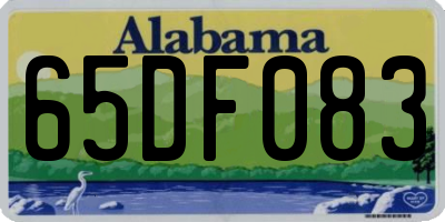 AL license plate 65DF083