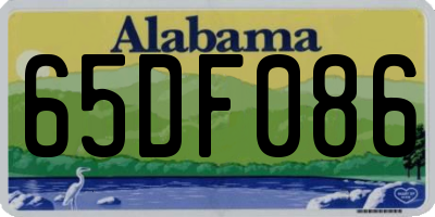 AL license plate 65DF086