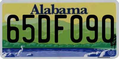 AL license plate 65DF090