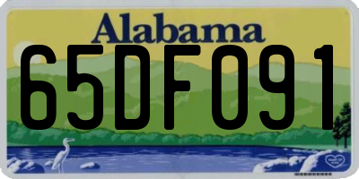 AL license plate 65DF091