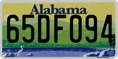 AL license plate 65DF094