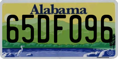 AL license plate 65DF096