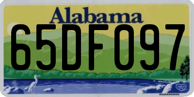 AL license plate 65DF097