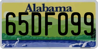AL license plate 65DF099