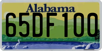 AL license plate 65DF100