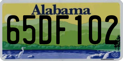AL license plate 65DF102
