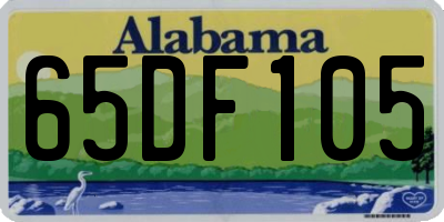 AL license plate 65DF105