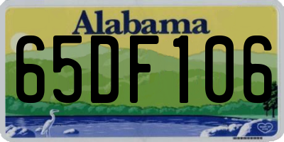 AL license plate 65DF106