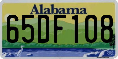 AL license plate 65DF108