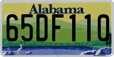 AL license plate 65DF110