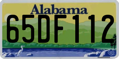AL license plate 65DF112