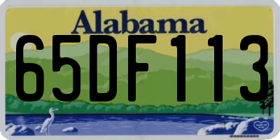 AL license plate 65DF113