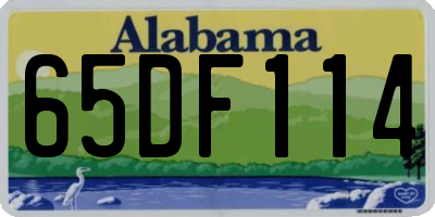 AL license plate 65DF114
