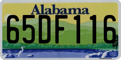 AL license plate 65DF116