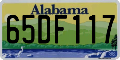 AL license plate 65DF117