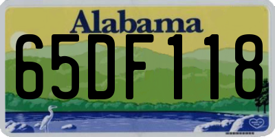 AL license plate 65DF118