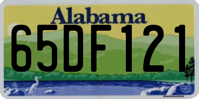 AL license plate 65DF121