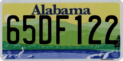 AL license plate 65DF122