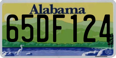 AL license plate 65DF124