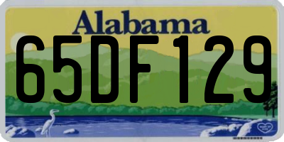 AL license plate 65DF129