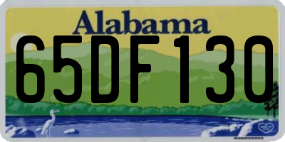 AL license plate 65DF130