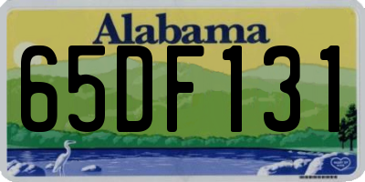 AL license plate 65DF131