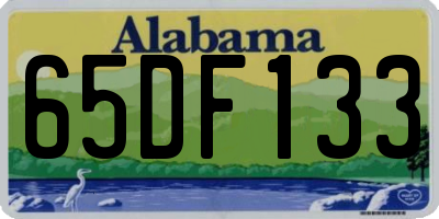 AL license plate 65DF133