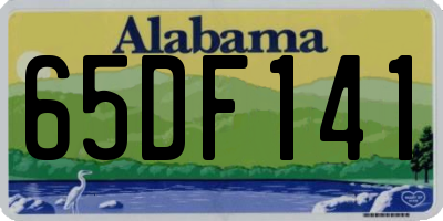 AL license plate 65DF141